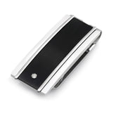Stainless Steel Black Titanium Money Clip W/.005pt Diamond